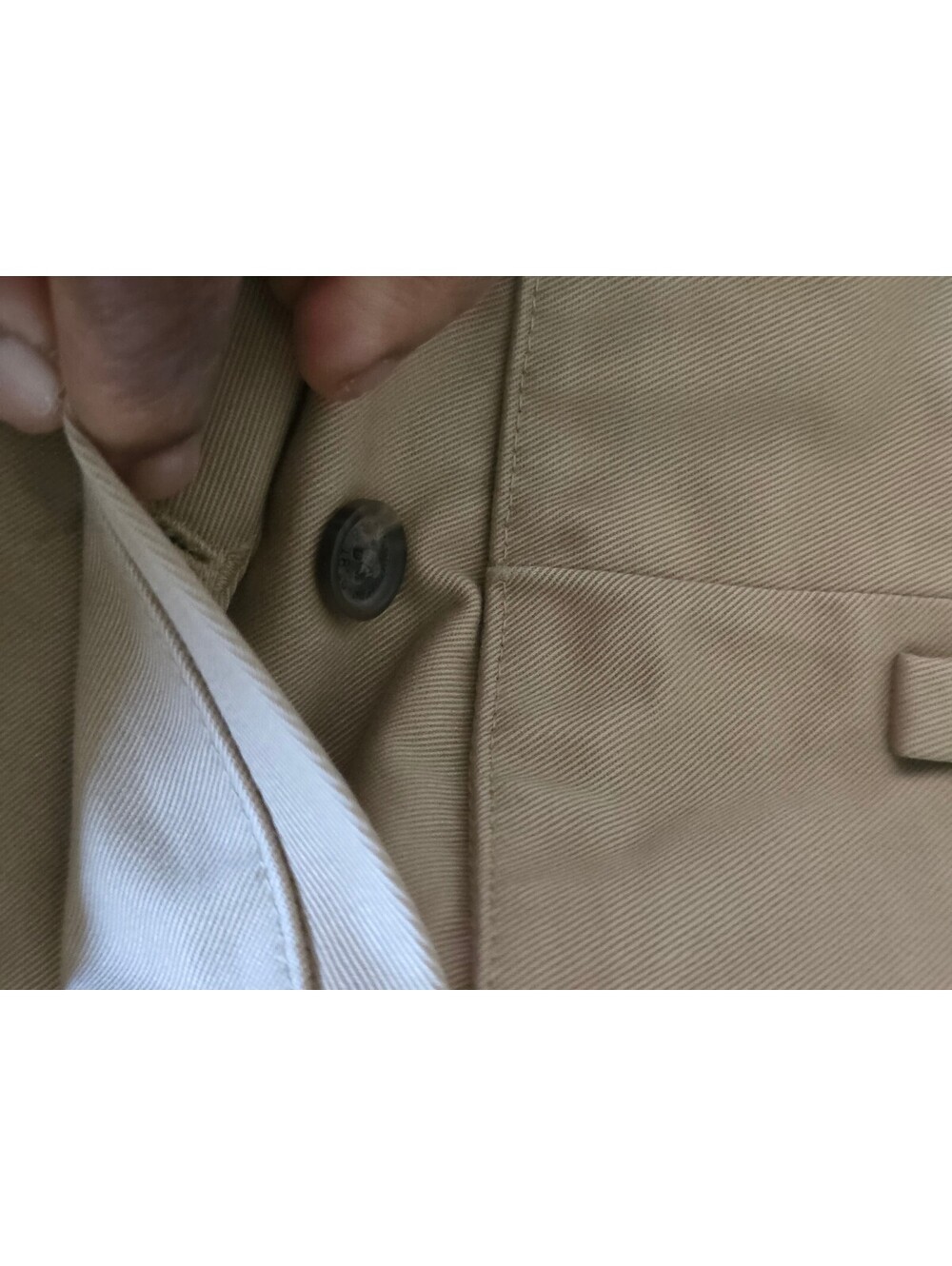 Brooks Brothers Clark Advantage Chino Mens 44x30 Khaki Cotton Flat Front Pants - Picture 6 of 9